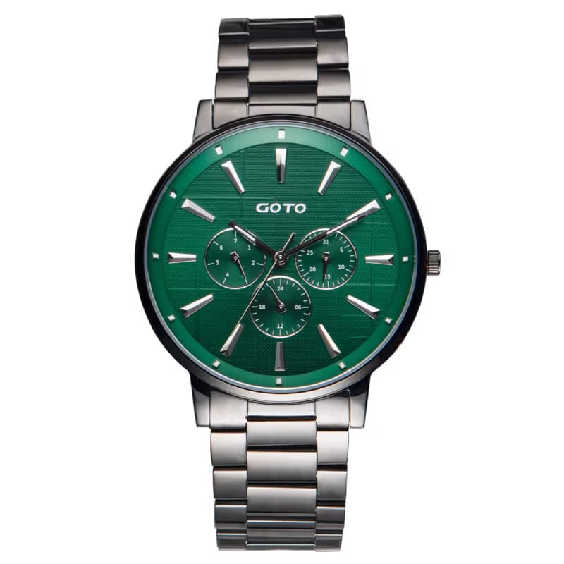 GOTO-Nostalgia懷舊系列-壓花玻璃-十字花-全綠