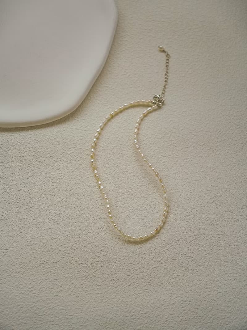 VESTA 小珍珠項鍊 Choker SV925/14KGF 雙層手鍊/腳鍊