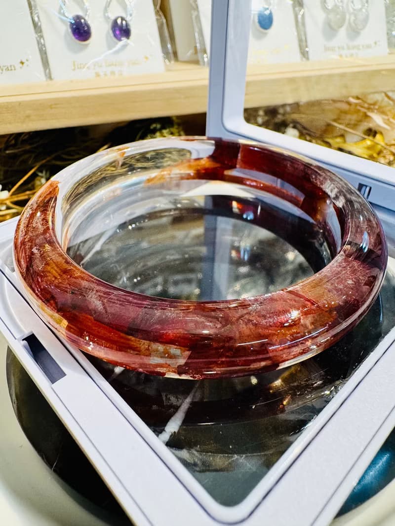 畢業級高冰體膠花水晶手鐲59圈口開運招財辟邪擋煞淨化趨吉人緣