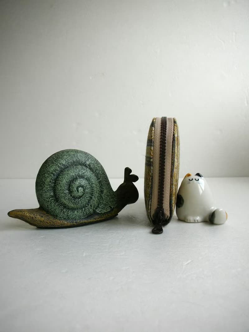 伊藤尚美【拓染條紋刷】亞麻-長夾/皮夾/零錢包/禮