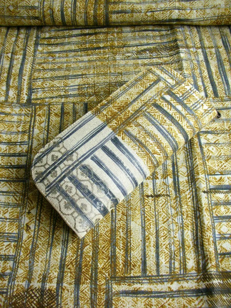 伊藤尚美【拓染條紋刷】亞麻-長夾/皮夾/零錢包/禮