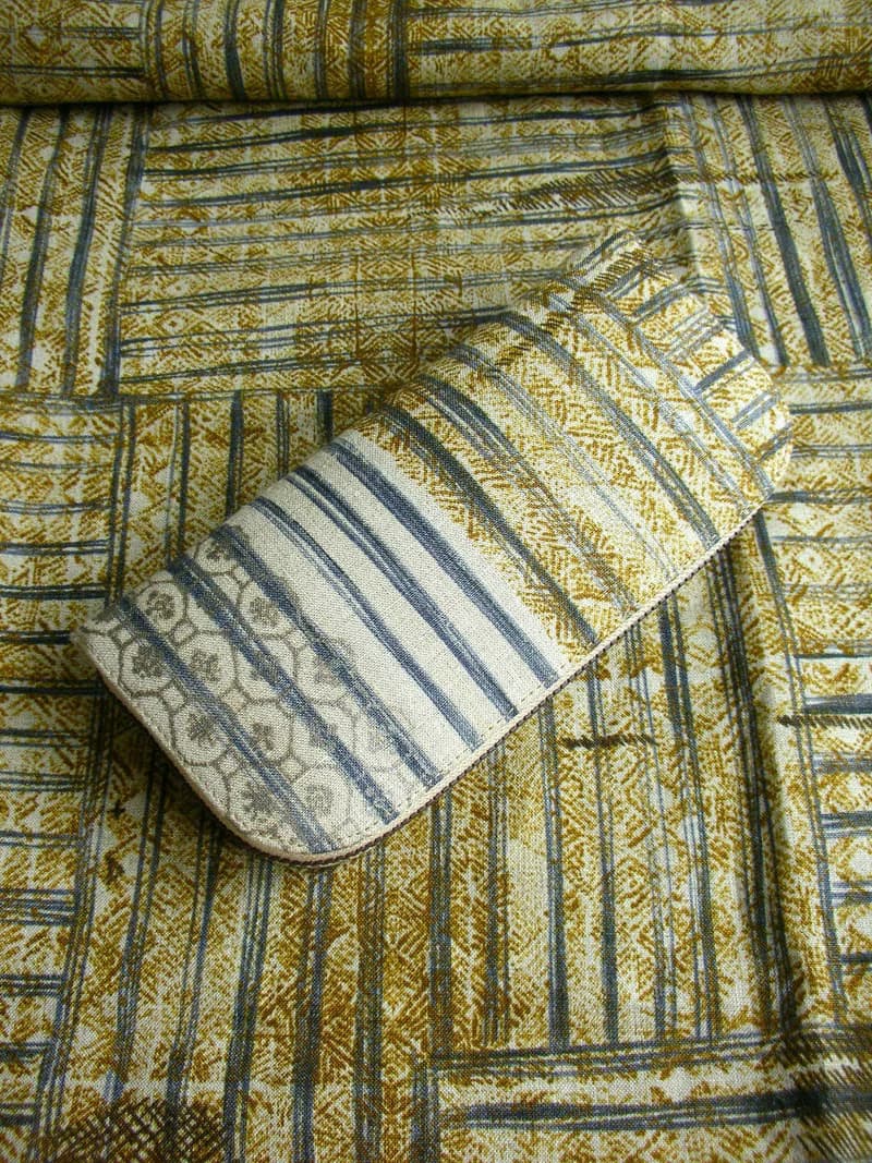 伊藤尚美【拓染條紋刷】亞麻-長夾/皮夾/零錢包/禮