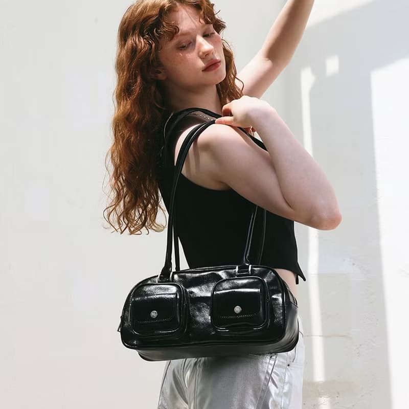 韓國製 MUR Poi 手袋/單肩包/手提袋 (Black)