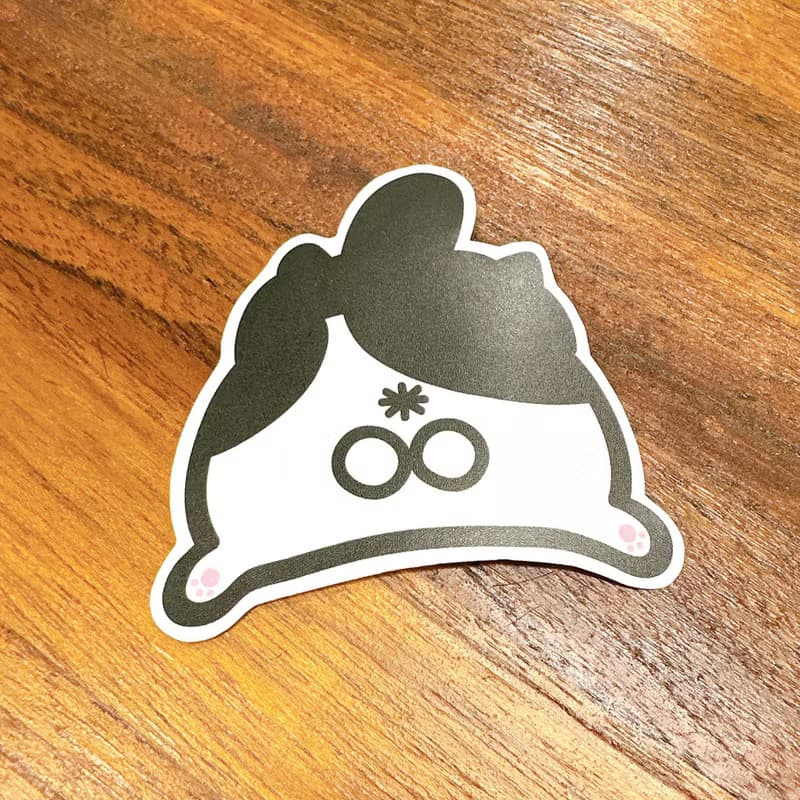 賓士探頭 阿賓 乳牛貓 屁屁 防水貼紙 Waterproof stickers