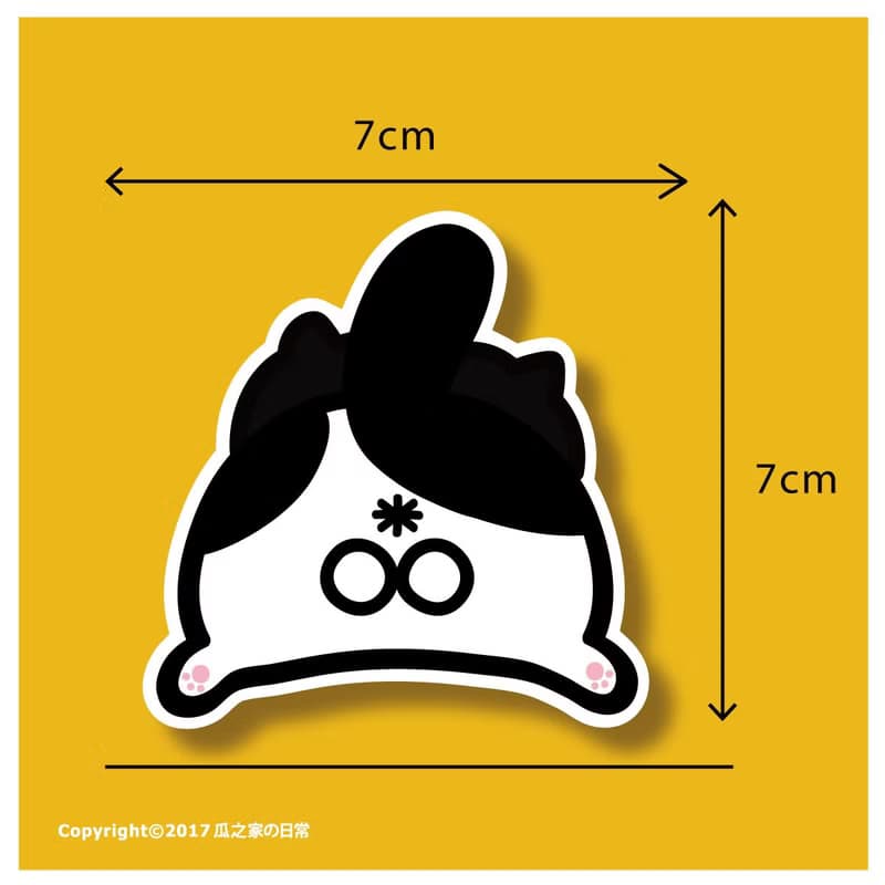 賓士探頭 阿賓 乳牛貓 屁屁 防水貼紙 Waterproof stickers