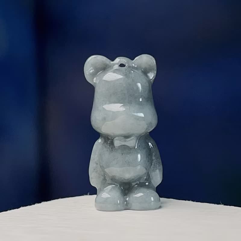 飄烏雞翡翠熊熊 | 天然緬甸玉A貨翡翠 | 送禮