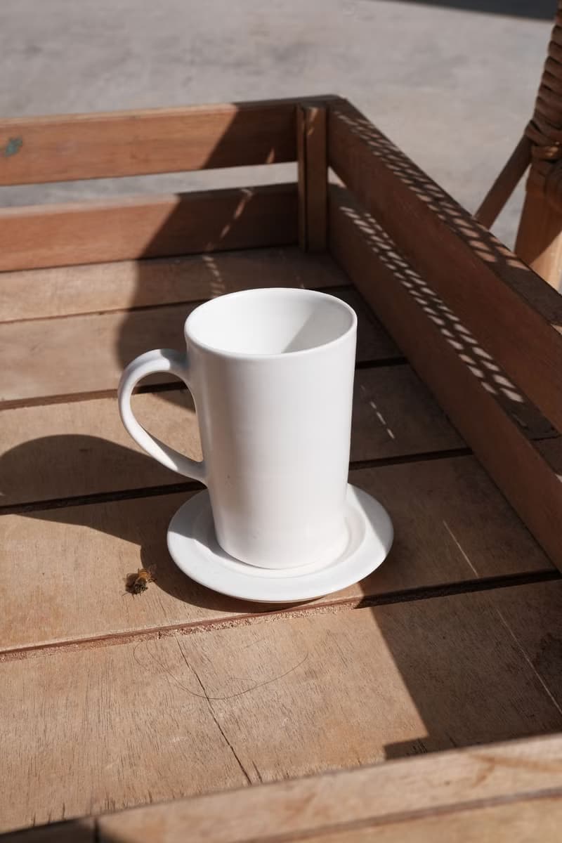 優雅細筒馬克杯盤組 - 生活食器 陶器 陶杯 高腳杯