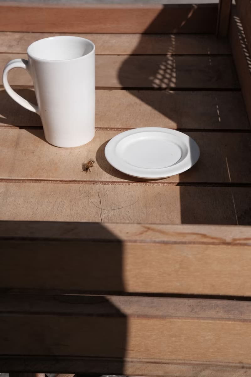 優雅細筒馬克杯盤組 - 生活食器 陶器 陶杯 高腳杯