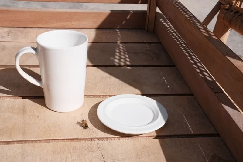 優雅細筒馬克杯盤組 - 生活食器 陶器 陶杯 高腳杯