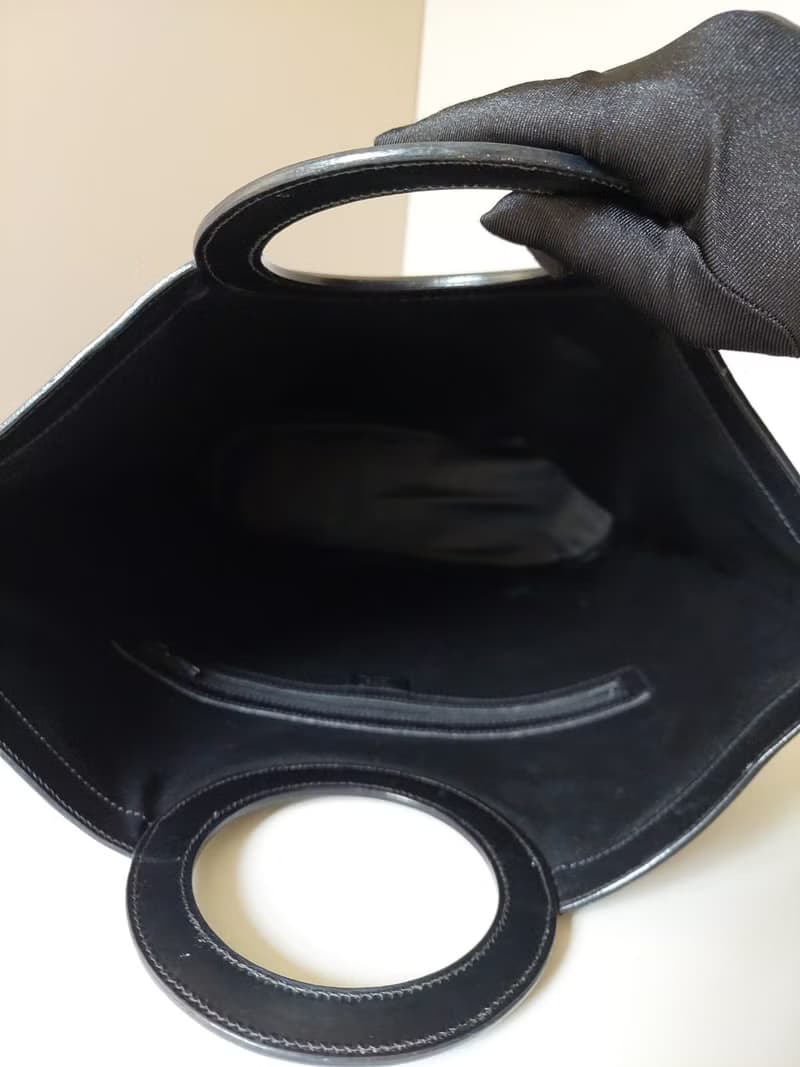 絕版稀有品稀有中古二手Celine大皮革圓環老花托特包小手挽提袋