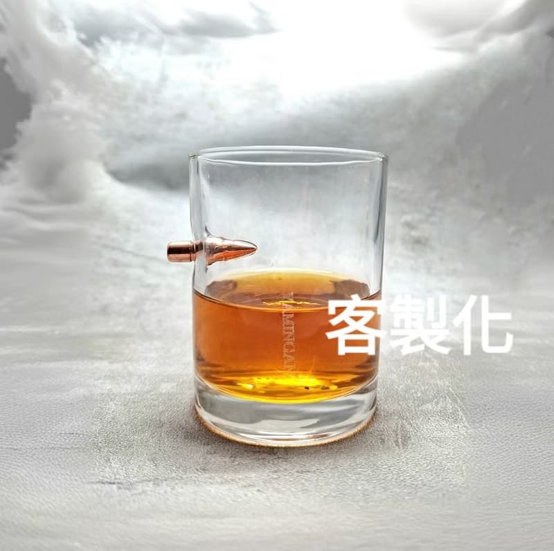 威士忌杯 子彈 造型 玻璃杯 禮物  男友 父親 朋友 杯子 酒杯