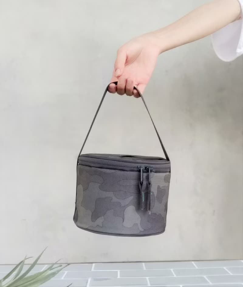 【鐵路便當好朋友】圓圓桶 |可愛造型便當袋/保溫袋 經典迷彩