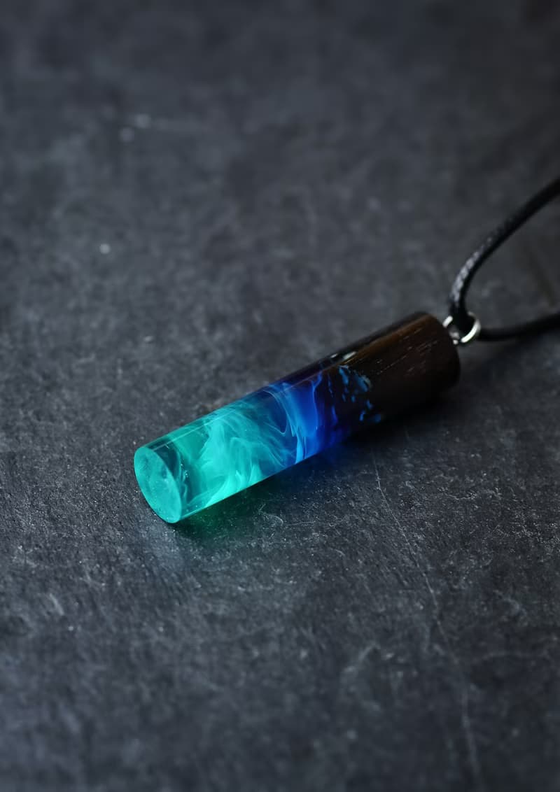 配套項鍊 木頭樹脂吊墜 手工飾品