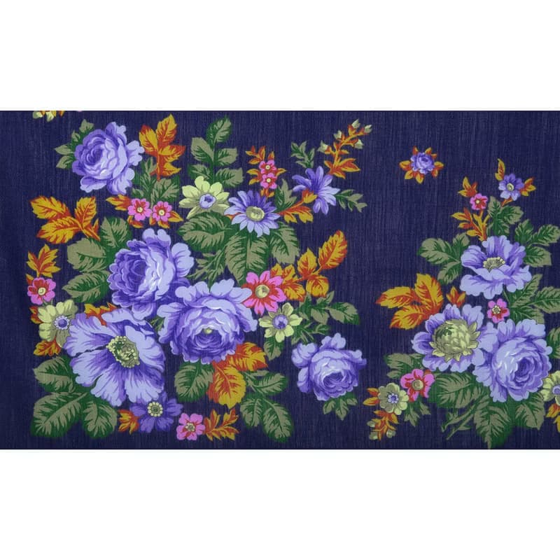 Original Pavlovo Posad Russian Shawl 100% Wool Woolen Scarf 115x115 cm 1847-14