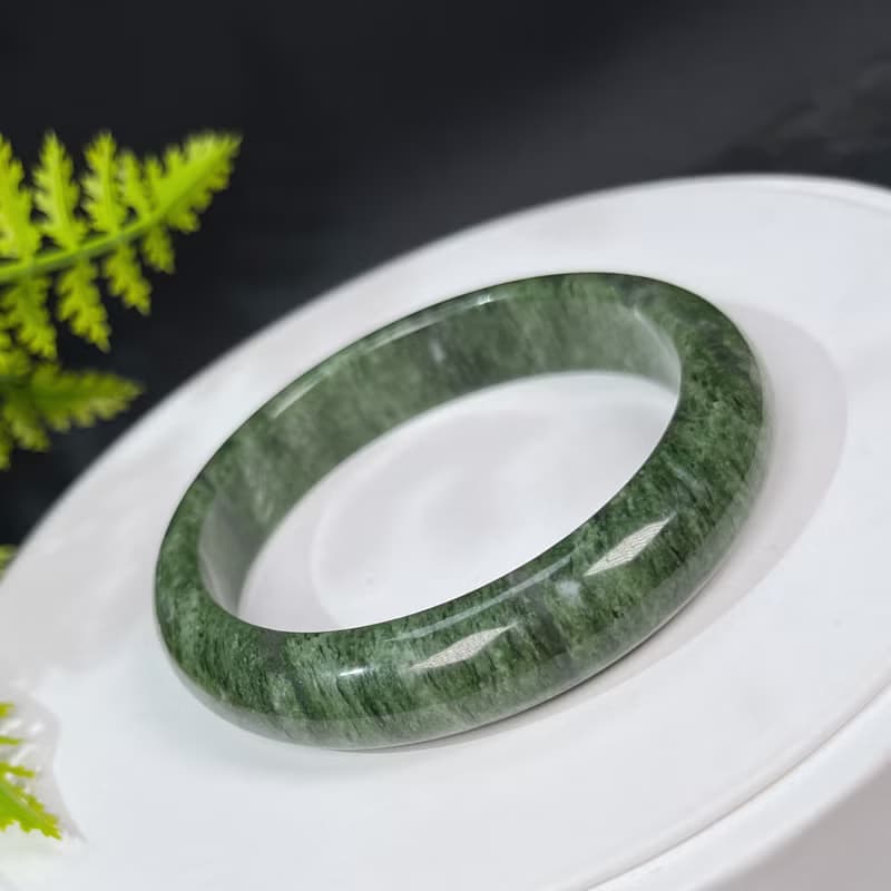 幻影幽靈水晶手鐲60MM 綠色透感異像水晶手環 招財聚財 調節心輪