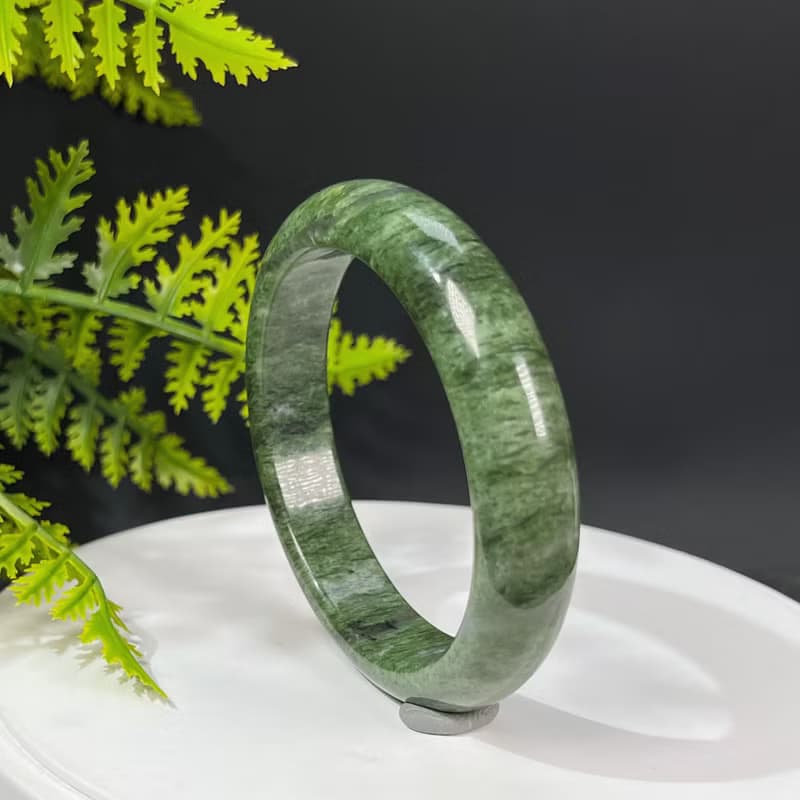 幻影幽靈水晶手鐲60MM 綠色透感異像水晶手環 招財聚財 調節心輪
