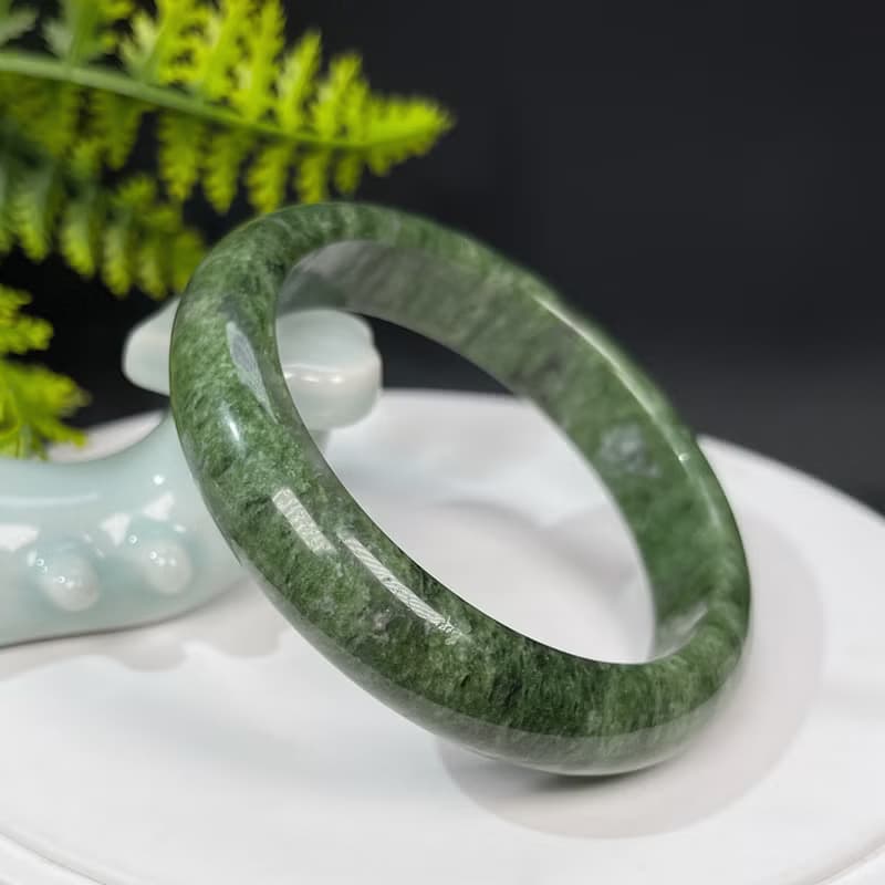 幻影幽靈水晶手鐲60MM 綠色透感異像水晶手環 招財聚財 調節心輪