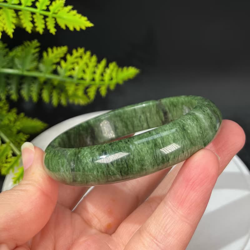 幻影幽靈水晶手鐲60MM 綠色透感異像水晶手環 招財聚財 調節心輪
