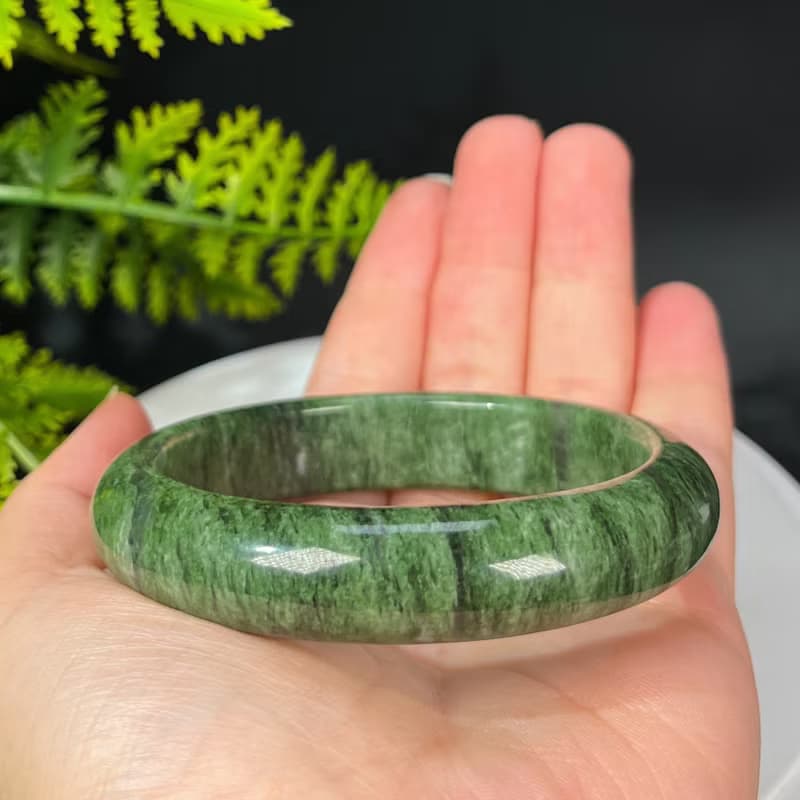 幻影幽靈水晶手鐲60MM 綠色透感異像水晶手環 招財聚財 調節心輪