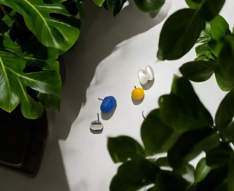 多材質不對稱混搭耳環
