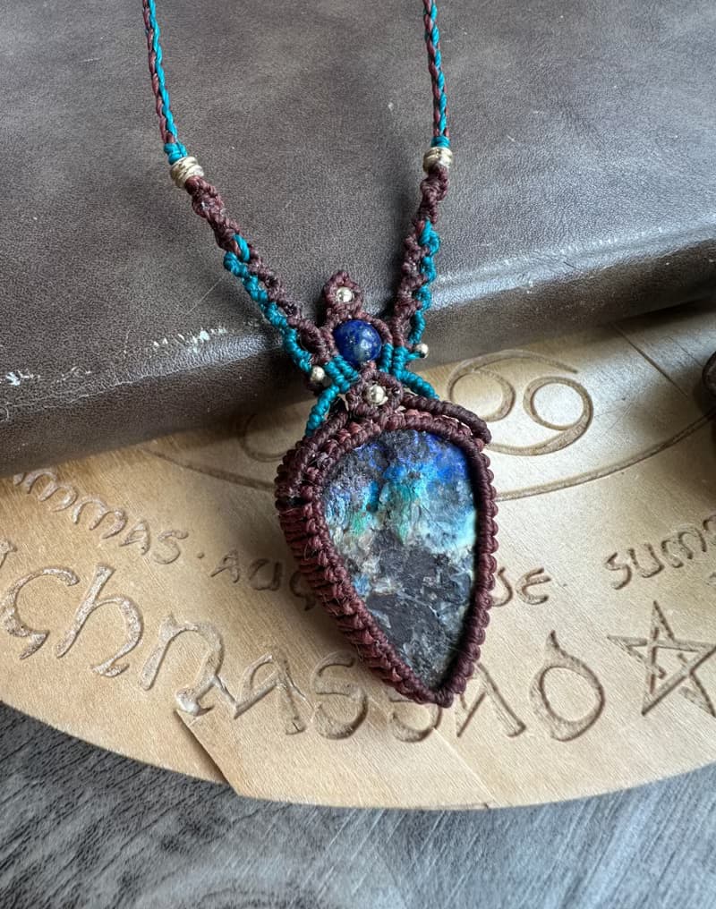 N1131 民族風 礫背蛋白石 (boulder opal) 原礦  頸鏈