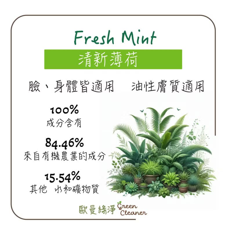 法國 Louise Emoi 有機認證手工皂-清新薄荷