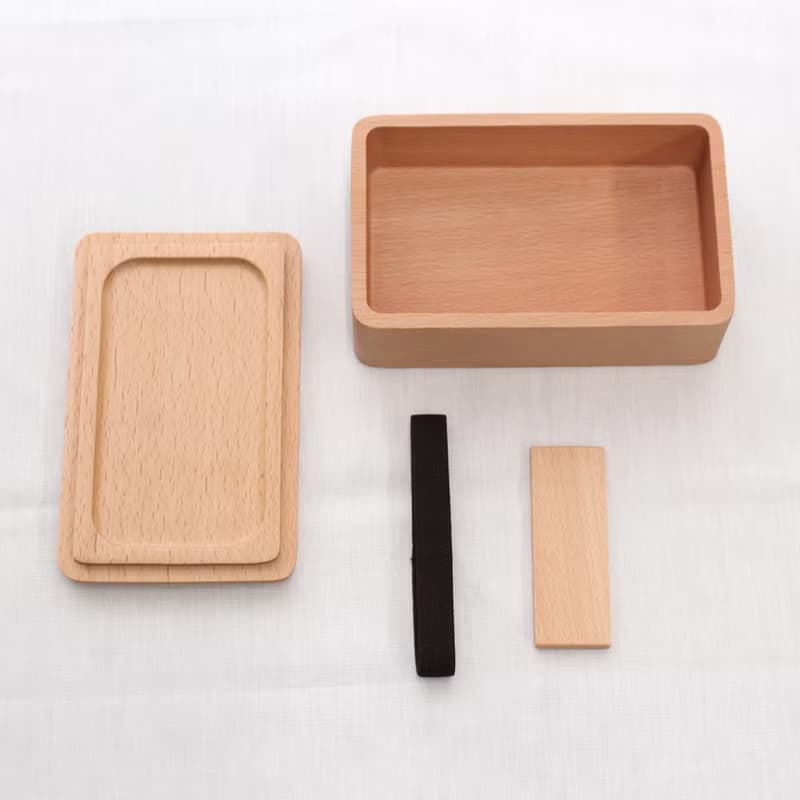 buna ブナの木くりぬき 弁当箱 角型 450ml お弁当箱 ランチボックス プレゼント 子供 子ども1段 おしゃれ 幼稚園 小学生 かわいい 北欧
