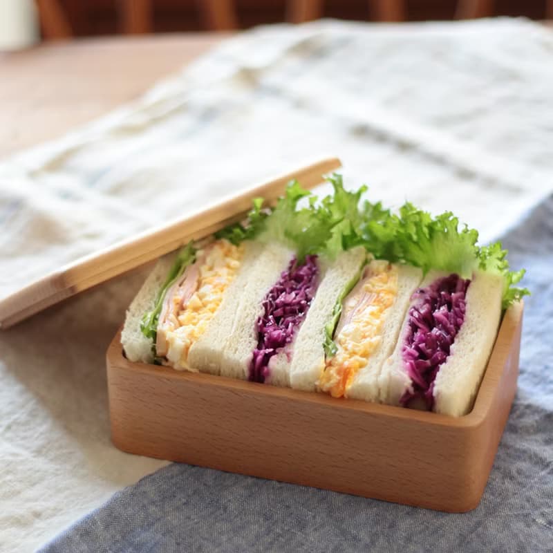 buna ブナの木くりぬき 弁当箱 角型 450ml お弁当箱 ランチボックス プレゼント 子供 子ども1段 おしゃれ 幼稚園 小学生 かわいい 北欧