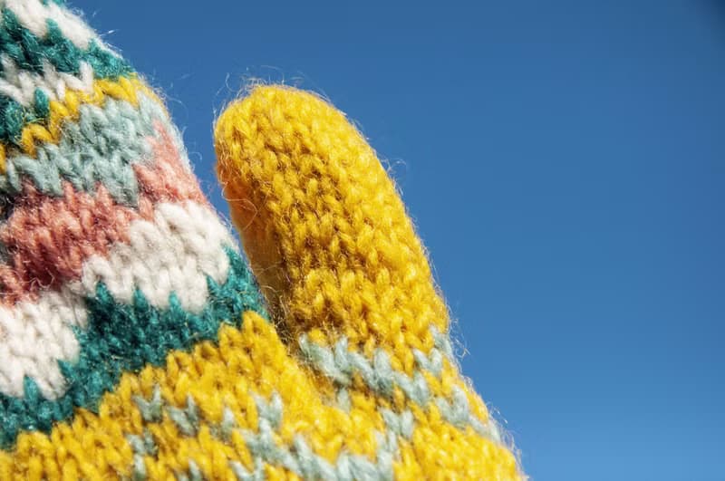 手織純羊毛針織手套/聖誕節保暖手套/內刷毛手套/拳擊手套-北歐風