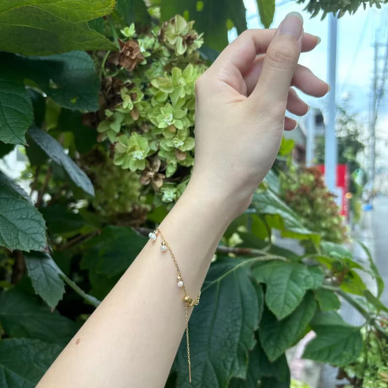 淡水珍珠 舞動 手鍊  醫療鋼 手鏈 14KGF 手作