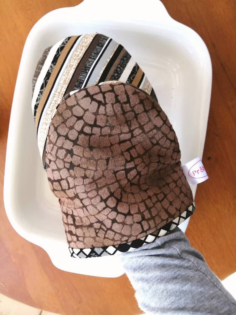 歐風玫瑰隔熱手套純咖啡