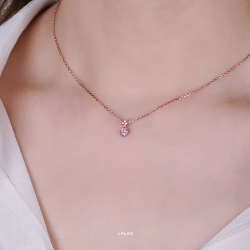 L'amour 法式浪漫項鏈 (玫瑰金)