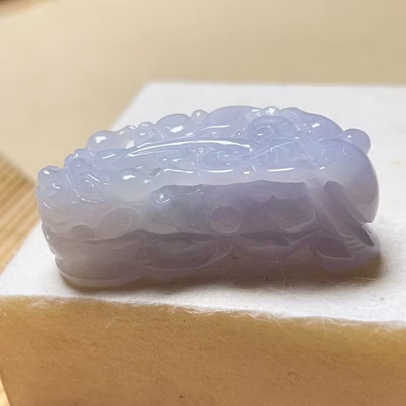 【招財神獸】冰種紫羅蘭翡翠貔貅 | 天然緬甸玉翡翠A貨 | 送禮