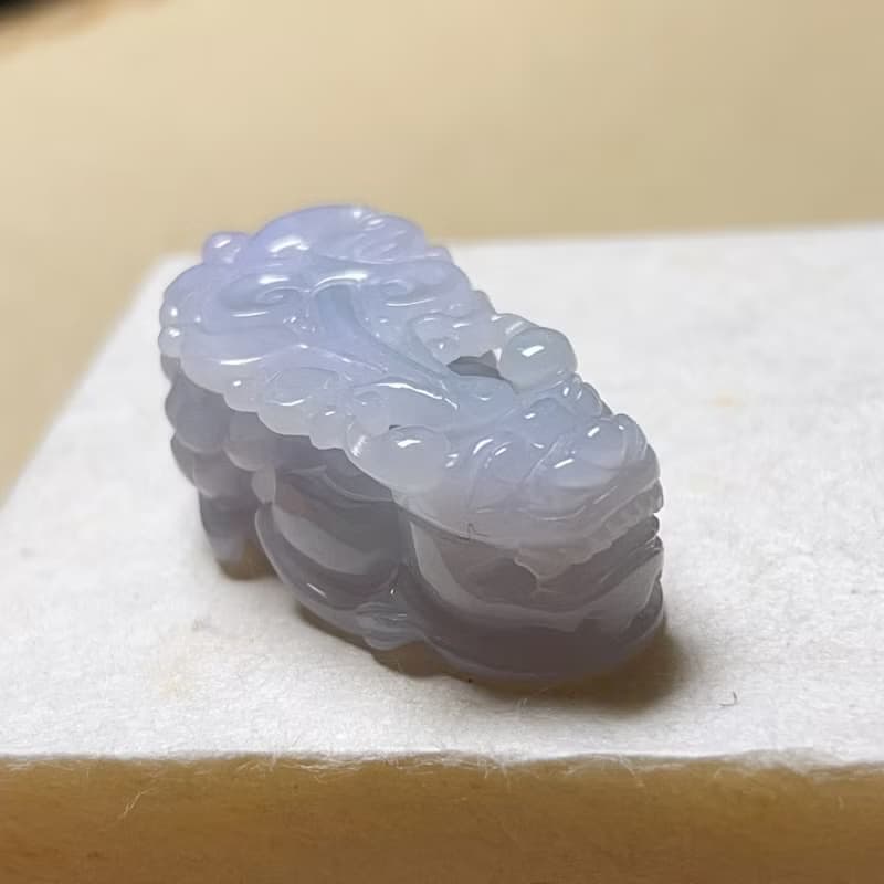 【招財神獸】冰種紫羅蘭翡翠貔貅 | 天然緬甸玉翡翠A貨 | 送禮