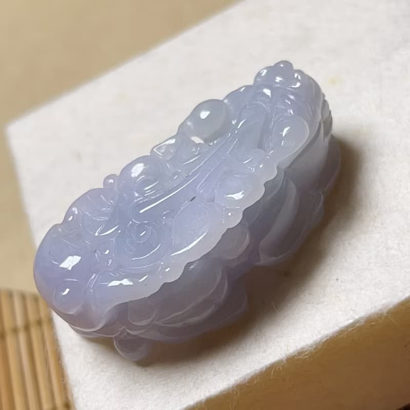 【招財神獸】冰種紫羅蘭翡翠貔貅 | 天然緬甸玉翡翠A貨 | 送禮