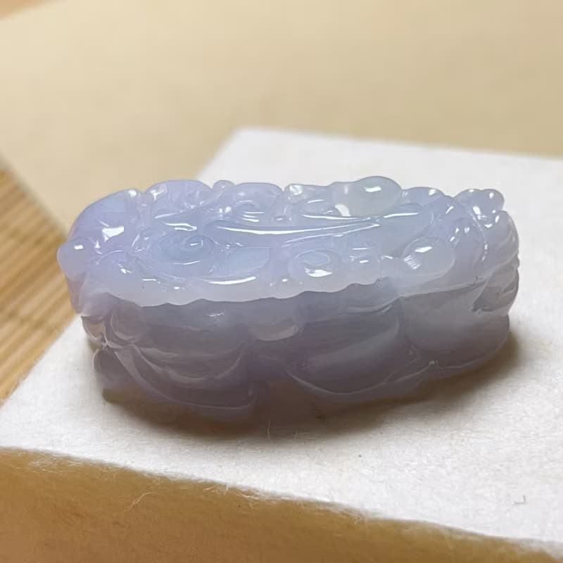 【招財神獸】冰種紫羅蘭翡翠貔貅 | 天然緬甸玉翡翠A貨 | 送禮