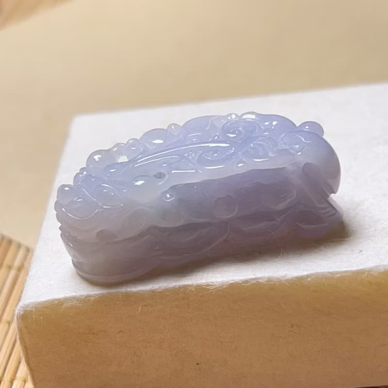 【招財神獸】冰種紫羅蘭翡翠貔貅 | 天然緬甸玉翡翠A貨 | 送禮