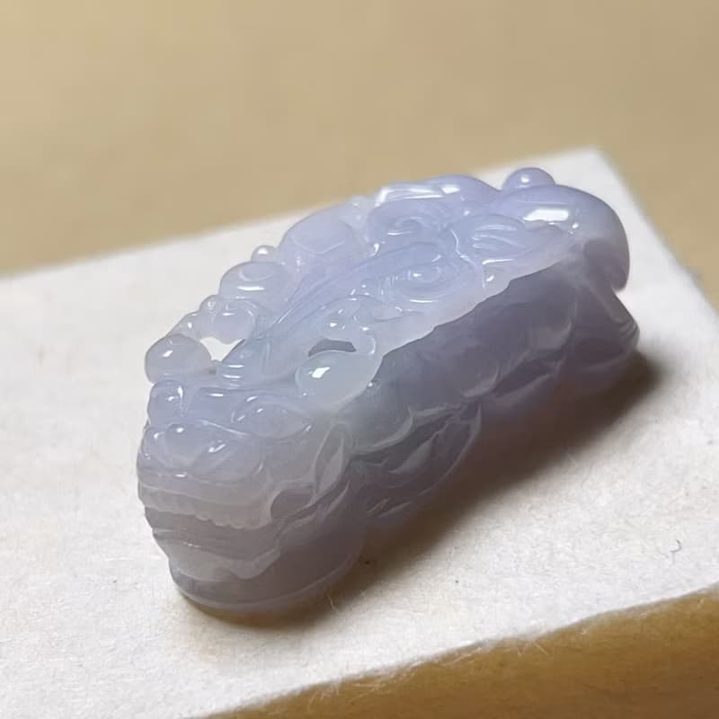 【招財神獸】冰種紫羅蘭翡翠貔貅 | 天然緬甸玉翡翠A貨 | 送禮