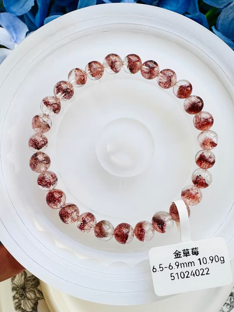 天然小精品招財塔型超七金草莓6.5-6.9mm10.90g貴人運桃花事業