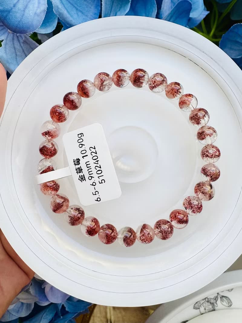 天然小精品招財塔型超七金草莓6.5-6.9mm10.90g貴人運桃花事業