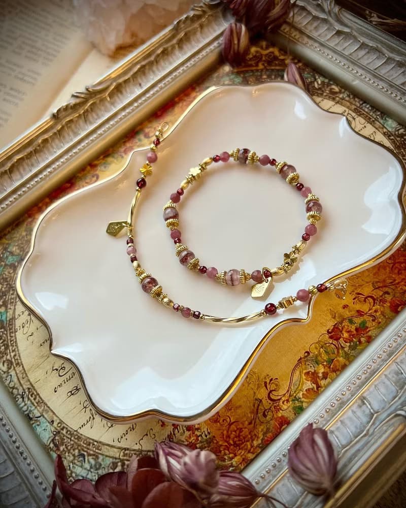 -花神芙蘿拉-天然水晶手鏈/黃銅手鍊