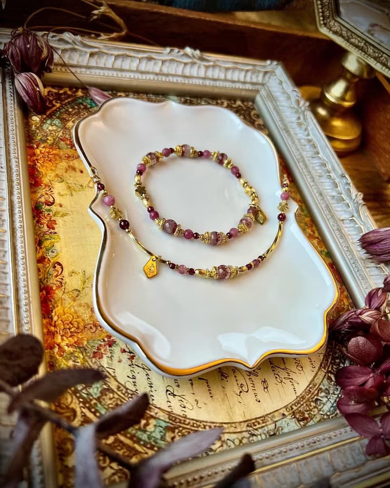 -花神芙蘿拉-天然水晶手鏈/黃銅手鍊