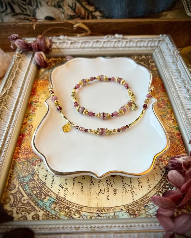 -花神芙蘿拉-天然水晶手鏈/黃銅手鍊