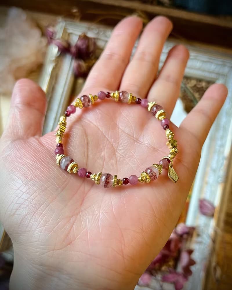 -花神芙蘿拉-天然水晶手鏈/黃銅手鍊