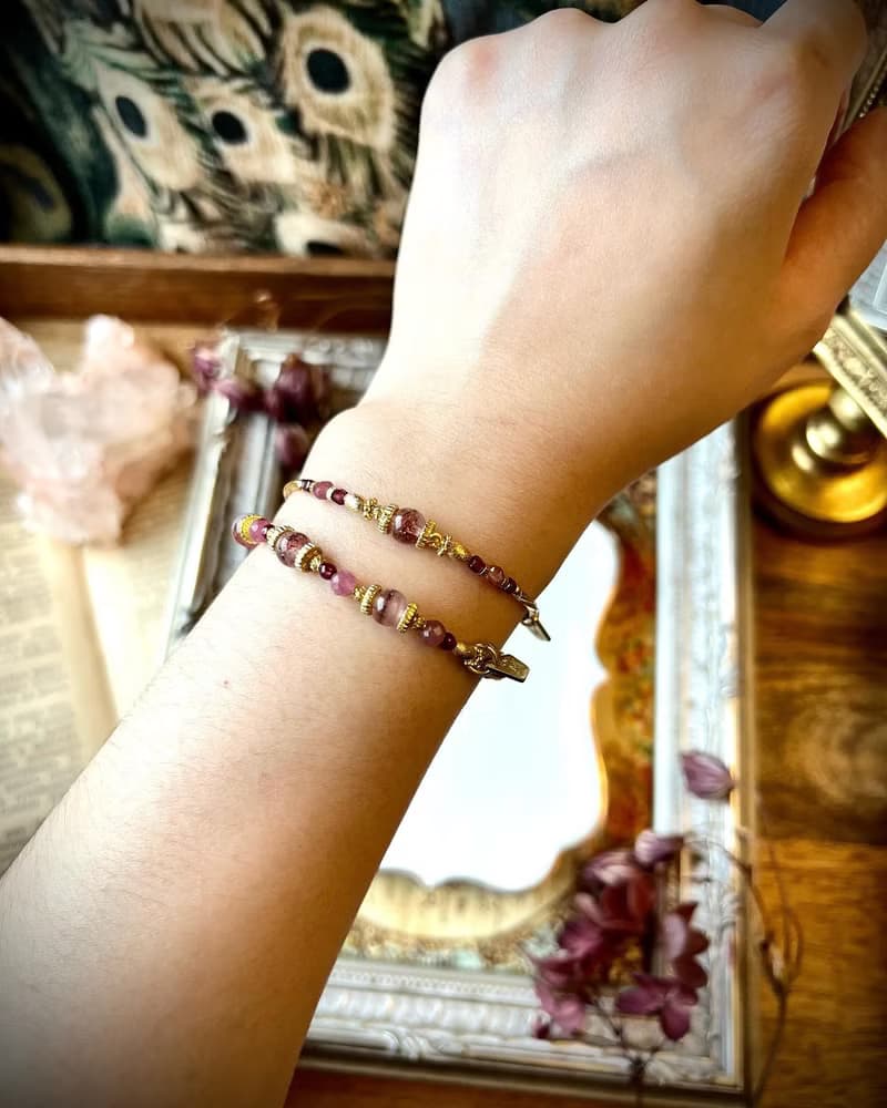 -花神芙蘿拉-天然水晶手鏈/黃銅手鍊