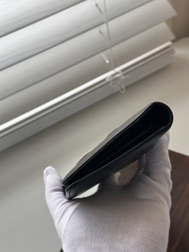 中古包 Chanel 香奈兒 黑色魚子醬皮長款錢包(雙折)