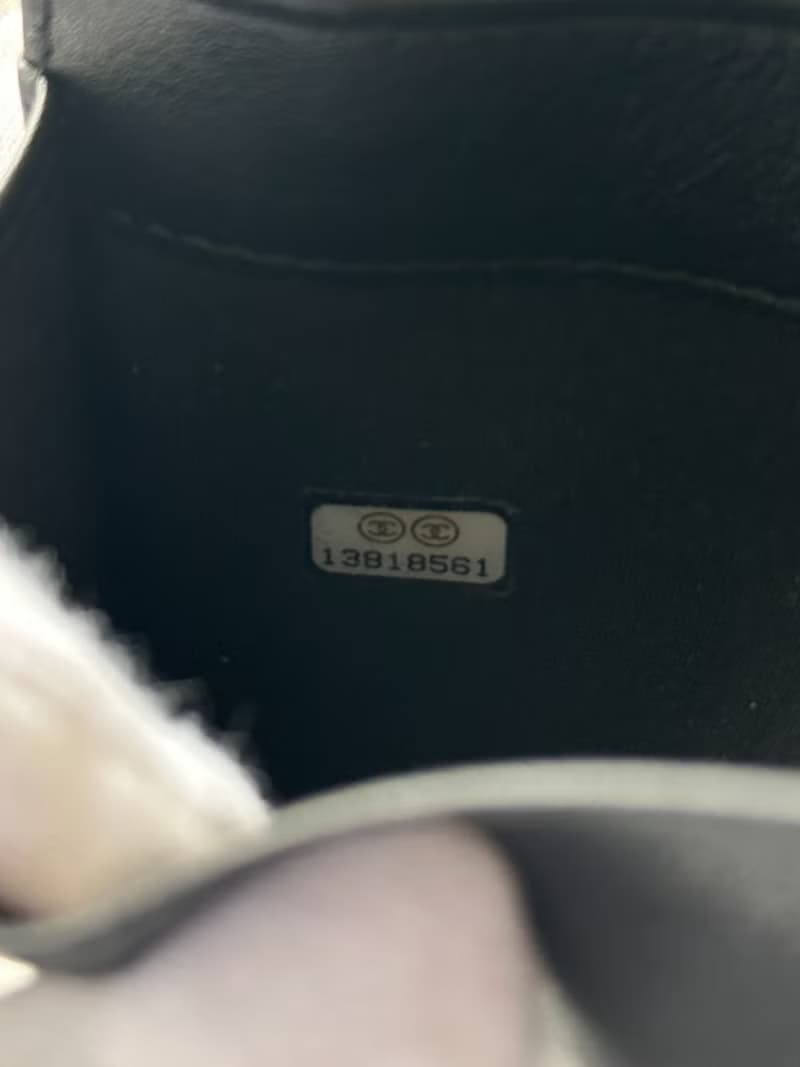中古包 Chanel 香奈兒 黑色魚子醬皮長款錢包(雙折)