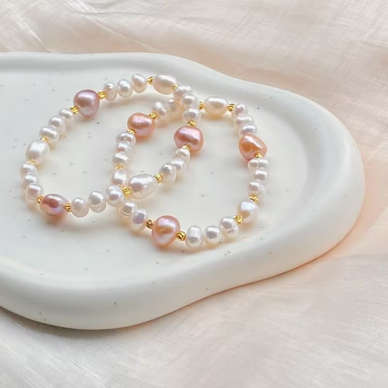 Amelia Jewelry丨飛花撻丨淡水珍珠手鍊丨天然巴洛克珍珠