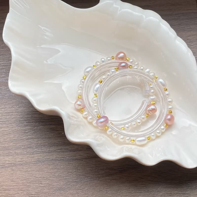 Amelia Jewelry丨飛花撻丨淡水珍珠手鍊丨天然巴洛克珍珠