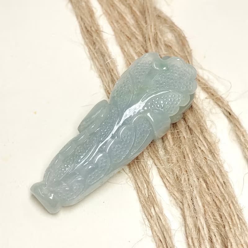 冰種翡翠巧雕白菜 | 天然緬甸A貨翡翠 | 送禮